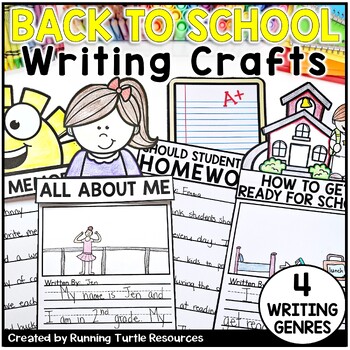 Preview of Back to School Writing Templates- First Week of School Writing Crafts