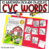 CVC Words - Phonics Worksheets - Short Vowels - Mystery Picture