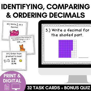 Preview of Identifying, Comparing and Ordering Decimals