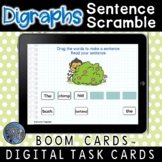 Digraphs Sentence Scramble Boom Digital Task Cards