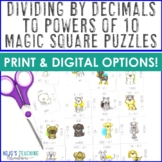 Dividing Decimals by Powers of 10 Games, Centers, & Test Prep
