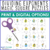 Dividing Exponents Worksheet Alternative or Games | 5th Gr