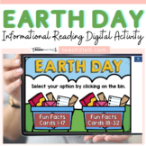 Earth Day Reading Comprehension Activities Digital Boom Cards