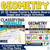 2D 3D Shapes Posters Worksheets Review Geometry Vocabulary