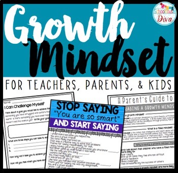 Preview of Growth Mindset Activities for Parents, Teachers, and Students