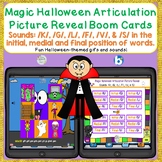 Halloween Articulation Reveal Boom Cards™  K, G, L, F, V, 