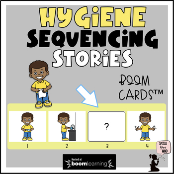 Preview of Hygiene Sequencing Boom Cards™ - Sequencing Simple Hygiene Stories