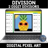 Long Division Two Digit Divisor Digital Pixel Art