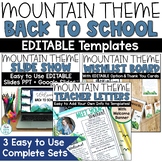 Mountain Meet the Teacher Letter Template Editable Slidesh