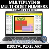 Multiplication 2 by 2 and 1 by 3 Digits Christmas Digital 