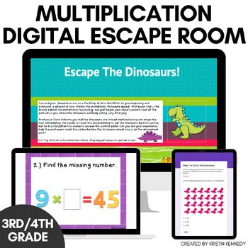 Preview of Multiplication Digital Escape Room
