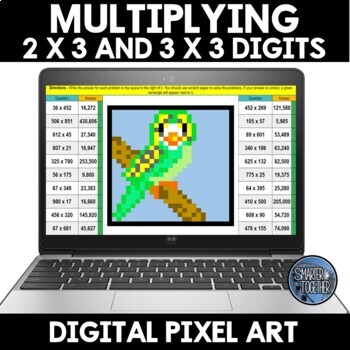 Preview of Multiplying Multi-Digit Numbers Digital Pixel Art