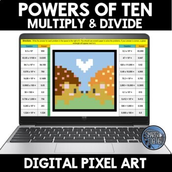 Preview of Multiplying and Dividing Decimals by Powers of 10 Digital Pixel Art