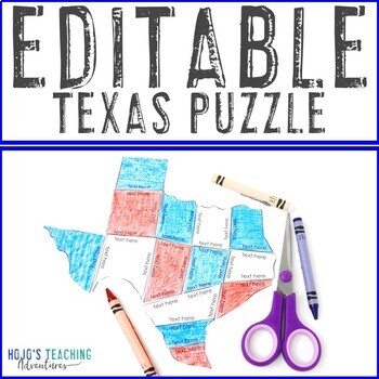 Preview of EDITABLE Texas Activity, Puzzle, or Game - Math, ELA, & MORE!