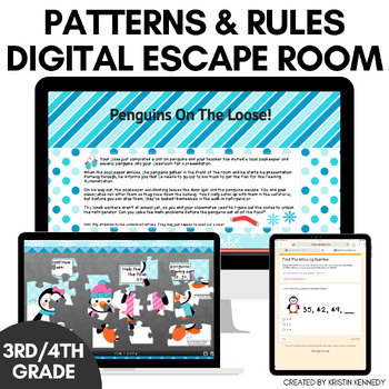 Preview of Math Digital Escape Room: Patterns & Rules