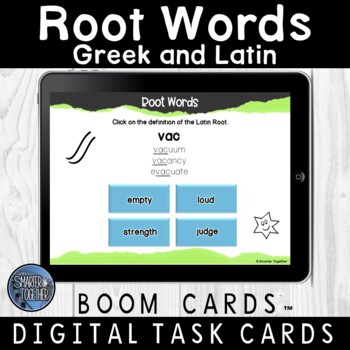 Preview of Root Words Boom Digital Task Cards