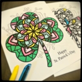St. Patrick's Day Mandala Posters and coloring page Bundle