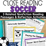 Soccer Word Search and Reading Comprehension Passages Spor