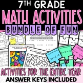 7th Grade Math Activities Bundle