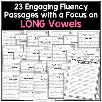 Fluency Passages for Long Vowels by 1st Grade Pandamania | TpT