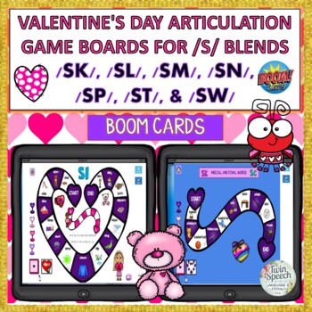 Preview of /S/ Blend Valentine Games on BOOM™: /SK/, /SL/, /SM/, /SN/, /SP/, /ST/, & /SW/