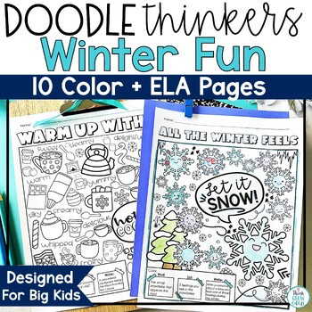 Preview of Winter Coloring Pages Activities Brain Breaks February Morning Work