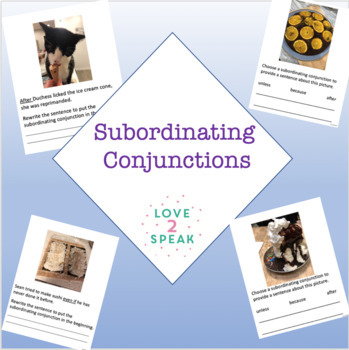 Preview of Subordinating Conjunctions Real Pictures