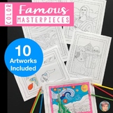 Art History Coloring Pages | 10 Famous Masterpieces from A