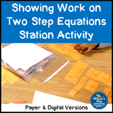 Showing Work on Two-Step Equations Station Activity