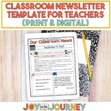 Classroom Newsletter (Print and Digital)