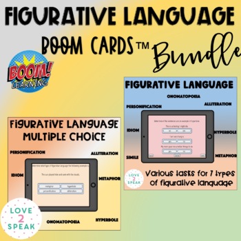 Preview of Figurative Language Boom Card ™ Bundle