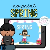 Spring Preschool Language Unit (NO PRINT Distance Learning)