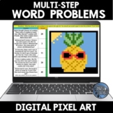 Multi-Step Word Problems 3rd Grade Digital Pixel Art