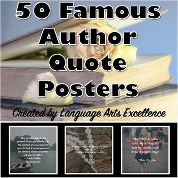 Preview of Famous Author Quote Posters