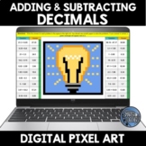 Adding and Subtracting Decimals Digital Pixel Art