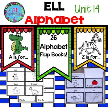Preview of ESL Phonics Letter Recognition Back to School Flap Books SPED with Lesson Plans