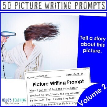 Preview of Funny Picture Writing Prompts - Great for Fun Friday Activities or Centers