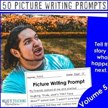 Preview of Writing Prompts with Pictures: Volume 5 - Morning Work, Literacy Centers +