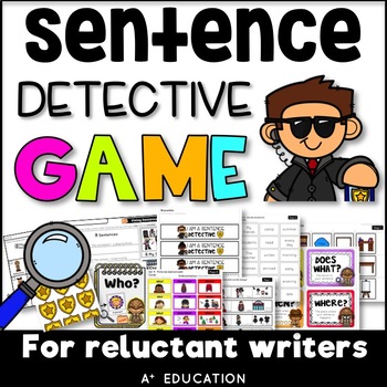 Sentence Writing Game Sentence Detective by Patricia Pat Resources