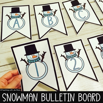 Preview of Snowman Bunting Banner Kit