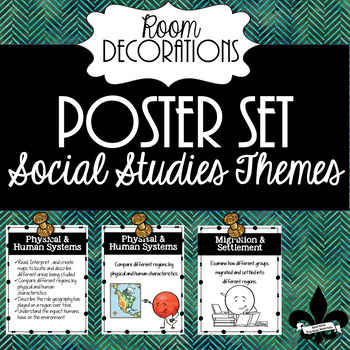 Preview of Social Studies Themes Posters--set of 31