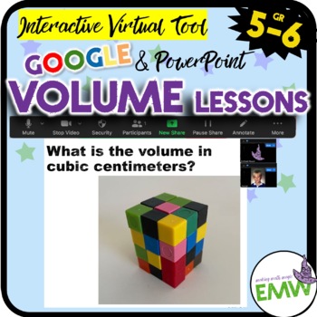 Preview of Digital Interactive Volume Lesson and Real Life Activities Powerpoint Google