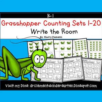Preview of Insects Counting to 20 | Spring | Summer | Math Center | Write the Room