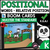 Positional Words Relative Position using BOOM CARDS K.G.A.1