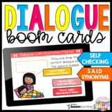 Dialogue with Synonyms for Said Boom Cards