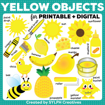 Download Yellow Objects Moveable Clipart For Esl Activities By Sylph Creatives