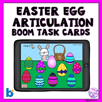 Preview of Boom Cards Easter Articulation Activity
