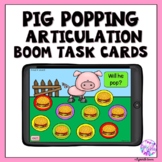 Articulation Boom Cards Pig Popping Activity