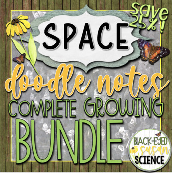 Preview of Space Science Doodle Notes Growing Bundle with PowerPoints!!!