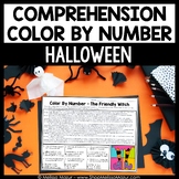Halloween Reading Comprehension Passages - Color By Number